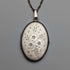 British Vintage Floral Engraved Sterling Silver Locket Pendant with Sterling Silver Chain Total 15.7g