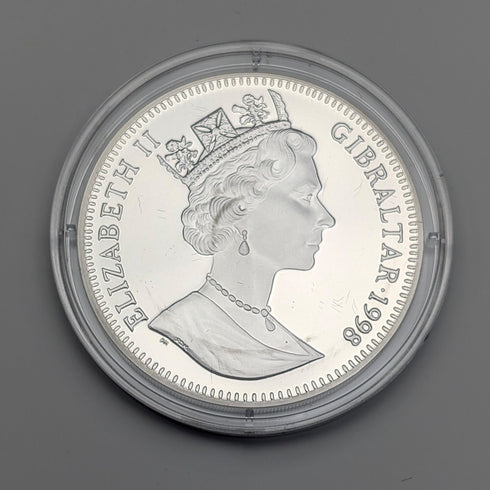 1998年 英国ジブラルタル クラウン銀貨 「ピーターラビット」PobjoyMint ケース・説明書付