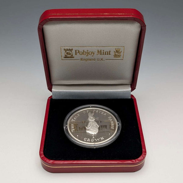 1997 Great Britain Gibraltar Crown Silver Coin "Peter Rabbit" Pobjoy Mint with Case and Certificate