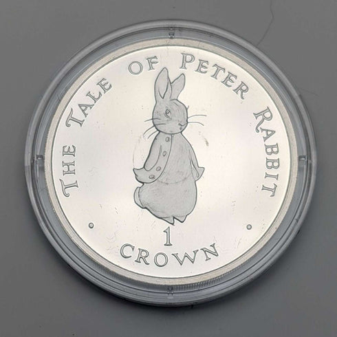 1997年 英国ジブラルタル クラウン銀貨 「ピーターラビット」PobjoyMint ケース・説明書付