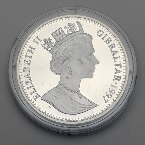 1997年 英国ジブラルタル クラウン銀貨 「ピーターラビット」PobjoyMint ケース・説明書付