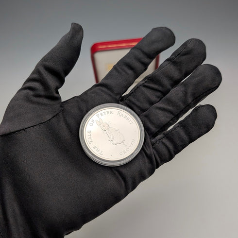 1997年 英国ジブラルタル クラウン銀貨 「ピーターラビット」PobjoyMint ケース・説明書付