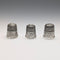 English Vintage Sterling Silver Thimble 3-Piece Set