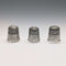 English Vintage Sterling Silver Thimble 3-Piece Set