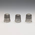 English Vintage Sterling Silver Thimble 3-Piece Set