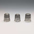 English Vintage Sterling Silver Thimble 3-Piece Set