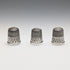 English Vintage Sterling Silver Thimble 3-Piece Set