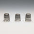 English Vintage Sterling Silver Thimble 3-Piece Set