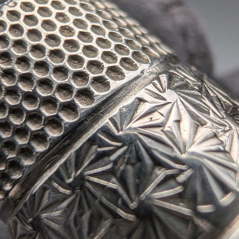 English Vintage Sterling Silver Thimble 3-Piece Set