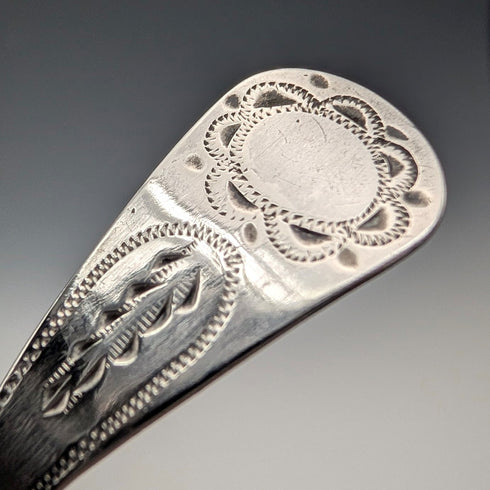 1790 Antique British Sterling Silver Shell-shaped Tea Caddy Spoon, 6.8g, GEORGE WALKERS