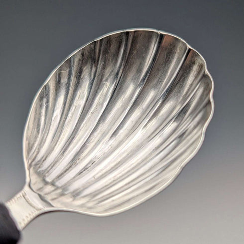 1790 Antique British Sterling Silver Shell-shaped Tea Caddy Spoon, 6.8g, GEORGE WALKERS