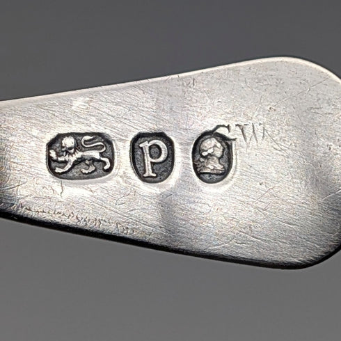 1790 Antique British Sterling Silver Shell-shaped Tea Caddy Spoon, 6.8g, GEORGE WALKERS