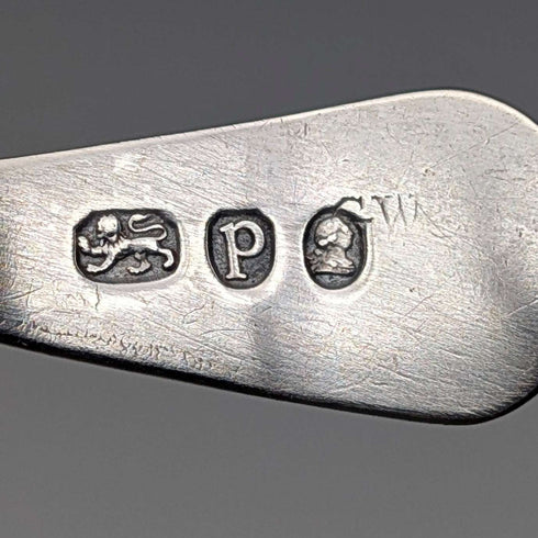1790 Antique British Sterling Silver Shell-shaped Tea Caddy Spoon, 6.8g, GEORGE WALKERS