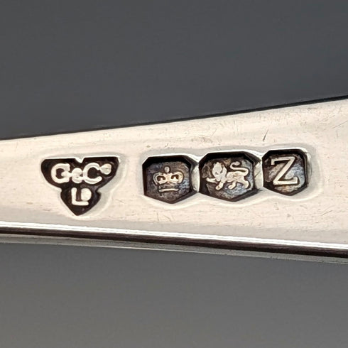 1967年 英国ヴィンテージ 純銀製デミタススプーン6本セット 計69g Garrard&Co ケース入