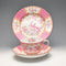English Vintage Minton Pink Cockatrice Teacup Trio
