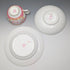 English Vintage Minton Pink Cockatrice Teacup Trio