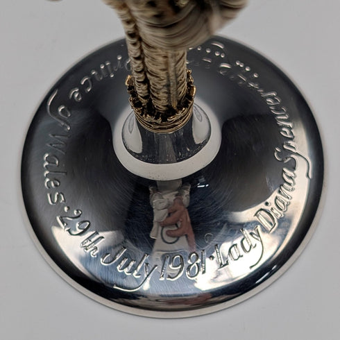 1981年 英国ロイヤルウェディング記念 純銀製ゴブレット 207g St James House Company