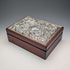 British Sterling Silver Victorian Ornate Wooden Jewelry Box by Carr's of Sheffield