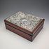 British Sterling Silver Victorian Ornate Wooden Jewelry Box by Carr's of Sheffield