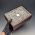 British Sterling Silver Victorian Ornate Wooden Jewelry Box by Carr's of Sheffield