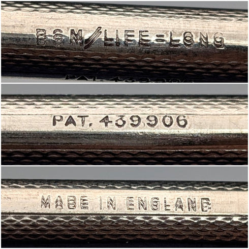 British Vintage Lifelong Sterling Silver Push-Pull Mini Mechanical Pencil