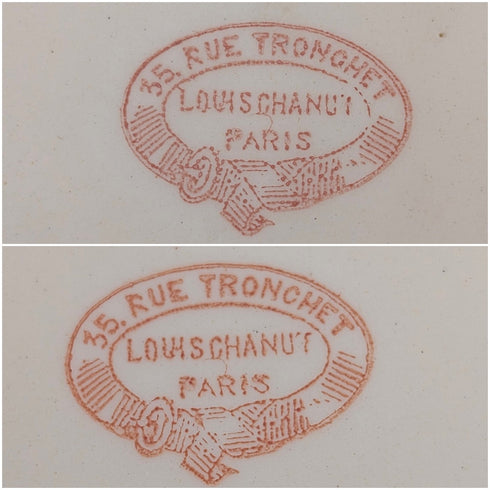 法式復古日式設計硬質陶瓷邊盤一對 ①