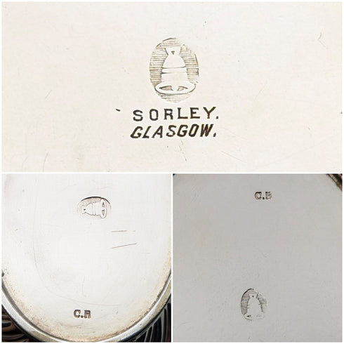 1890年頃 英国アンティーク シルバープレート製 ティーセット 3点セット W&G Sissons