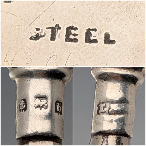 1901年 英国アンティーク 純銀ハンドル シューホーン 靴べら Levi&Salaman