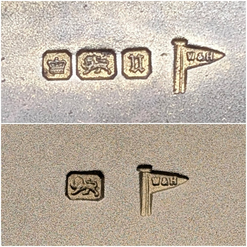 1912 British Antique Sterling Silver Pebble-Shaped Snuff Box, 78g, Walker & Hall