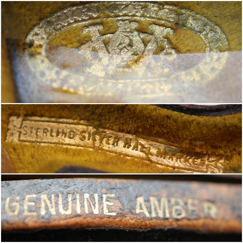 1912年 英國古董 AWC 煙斗 純銀裝飾 附盒裝