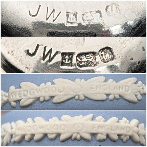 英國復古 Wedgwood Jasperware 香水瓶一對(紙盒包裝)