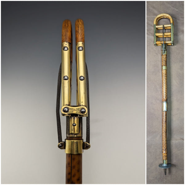 1905年頃 アンティーク シューティングステッキ 杖 バンブー竹 折りたたみ椅子