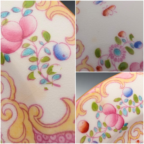 1920s British Minton Teacup Trio Pink Cockatrice, special order for Meyer Emporium ④