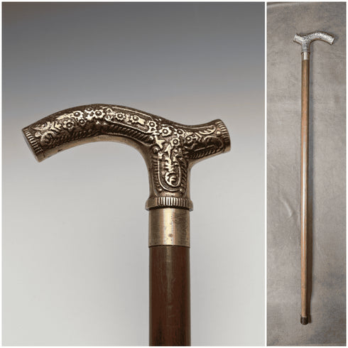 British Vintage Cane Cane Clutch Handle Hidden Compartment 89cm