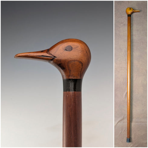 英國復古特粗棕色軸狗頭手杖手杖 103 厘米