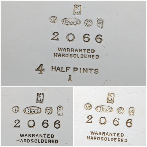 1880 年左右英國古董鍍銀茶壺 3 件套庫珀兄弟