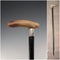 1904 British Antique Black Shaft Horn Clutch Handle Sterling Silver Decorated Walking Stick 90cm