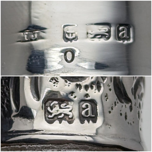 1900 年英國古董純銀醒酒器 Glug Glug 玻璃醒酒器