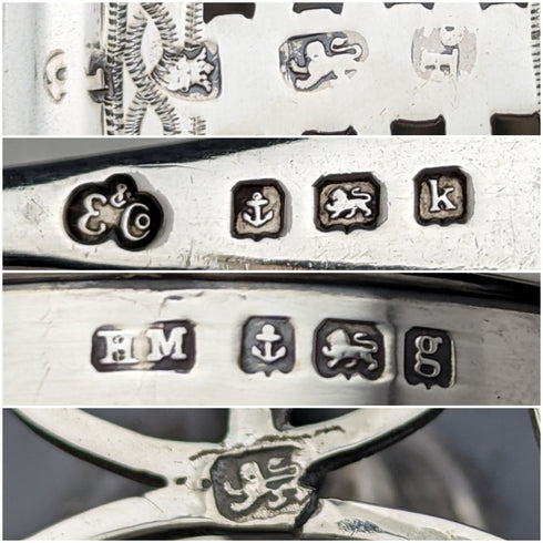 1779 年英國古董純銀和雕花玻璃調味品套裝菲利普弗里曼