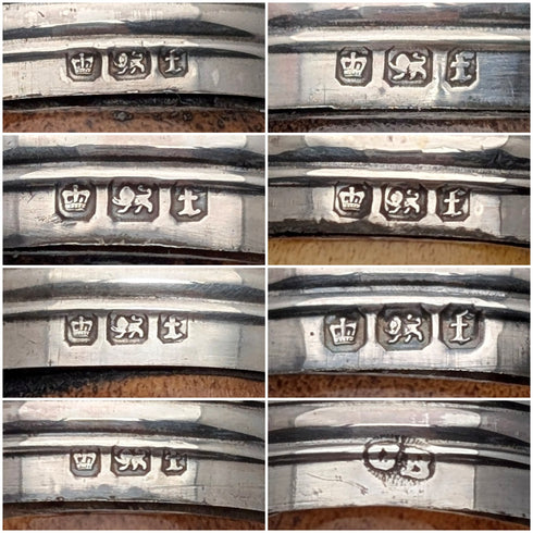 1898年 英国アンティーク アントラーハンドル サービングカトラリー7点セット ケース入 William Beatson & Sons