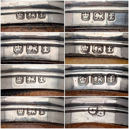 1898年 英国アンティーク アントラーハンドル サービングカトラリー7点セット ケース入 William Beatson & Sons
