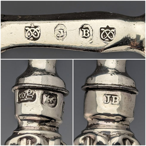 1830年 英国アンティーク 純銀ハンドル フォーク3本セット John Rodgers & Sons