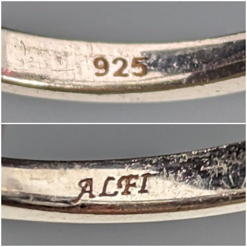 British Vintage Jewelry Heart-shaped Ruby Color Glass Sterling Silver Ring (No. 11) Ring