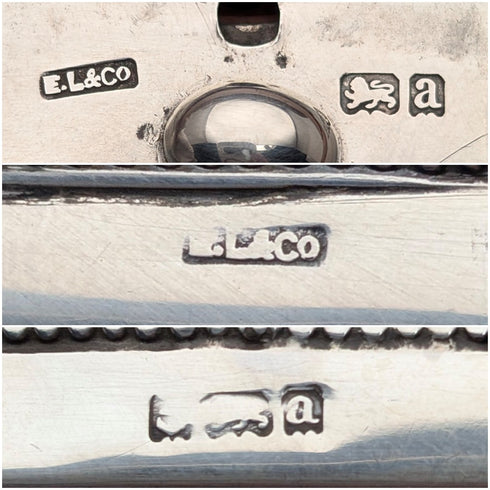 約 1900 年英國古董純銀裝飾小皮革皮夾,帶零錢包 Edward Langridge