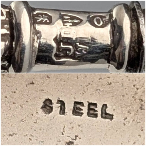 1897 British antique pure silver handled shoehorn James Deakin & Sons