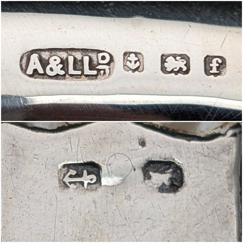 1905年 英國古董 純銀手柄 白蝶貝刀片 信封刀 Adie&Lovekin