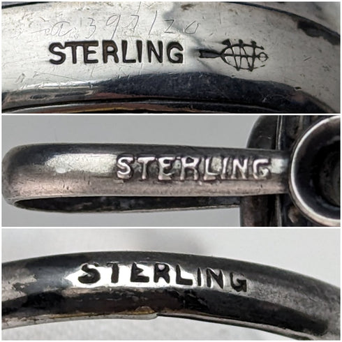 Late 19th Century American Antique Sterling Silver Chatelaine Bottle, Memo, Pencil