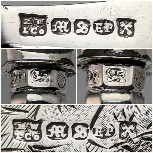 【預留】1836年英國古董純銀柄魚餐具12對套裝盒裝