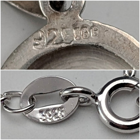 復古純銀橢圓形吊飾盒,搭配純銀項鍊,總重5.4克