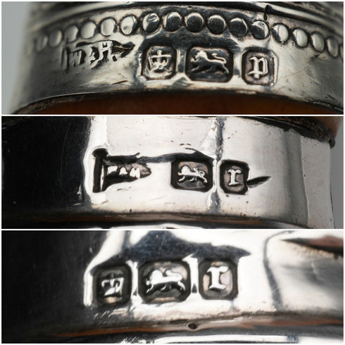 英國古董 純銀裝飾鹿角柄 放大鏡 Walker&Hall